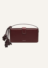 Load image into Gallery viewer, Apolonia bag in burgundy leather with flower charm