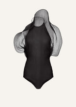 Load image into Gallery viewer, Silk organza bodysuit in black