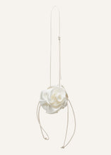 Load image into Gallery viewer, Pearl Magda bag in cream satin