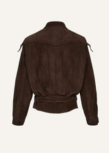 Load image into Gallery viewer, Cargo jacket in brown suede