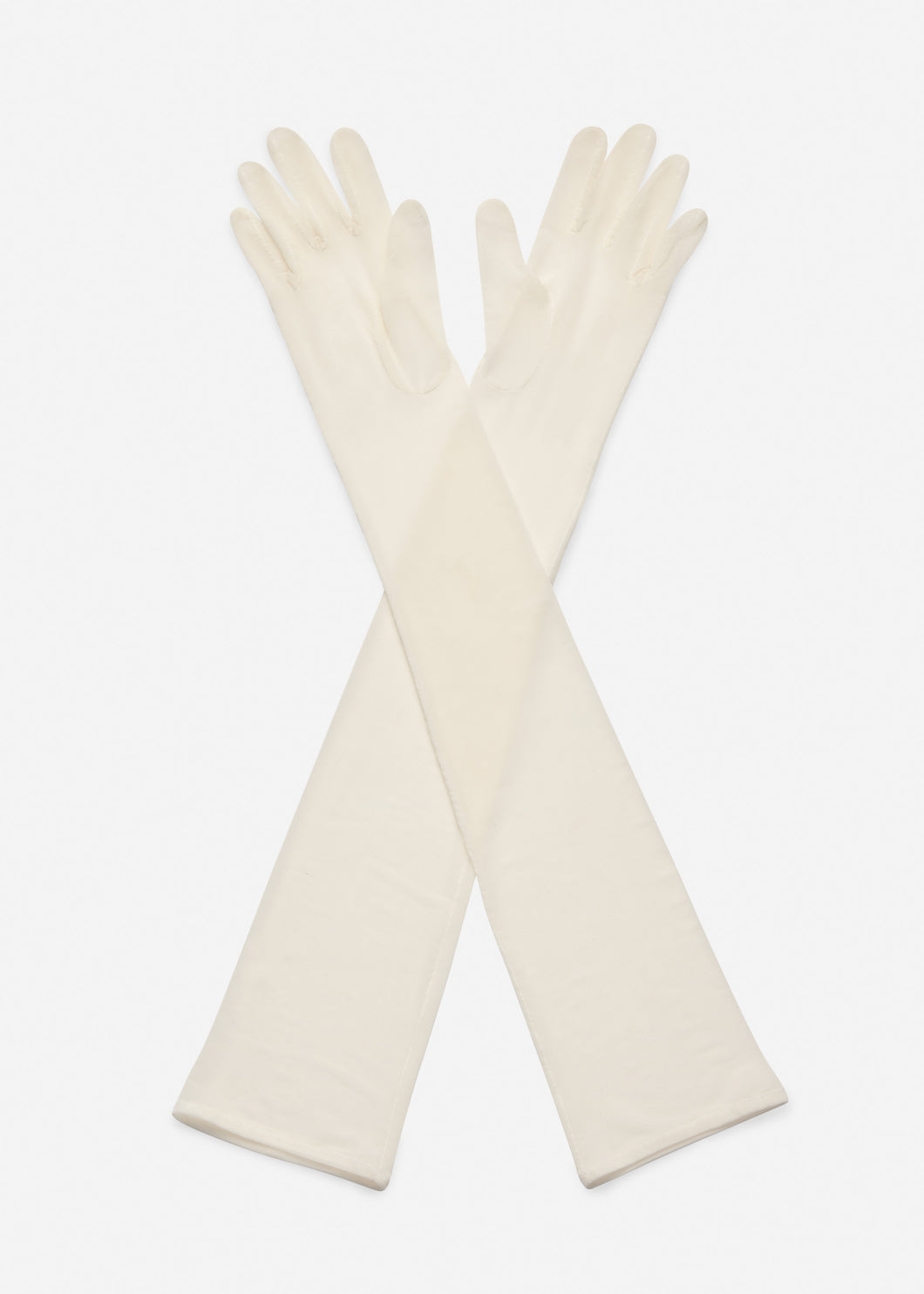 Mesh gloves in white