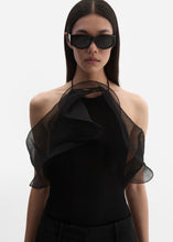 Load image into Gallery viewer, Silk organza bodysuit in black

