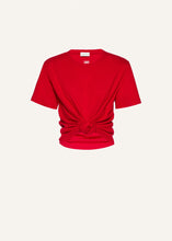 Load image into Gallery viewer, Knotted t-shirt in red
