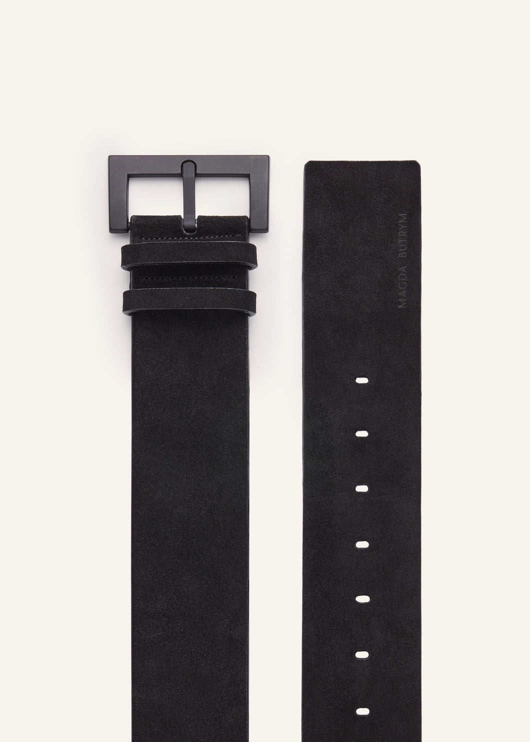 AW24 BELT 01 BLACK SUEDE