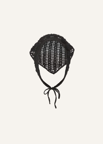 AW25 CROCHET 07 SCARF BLACK
