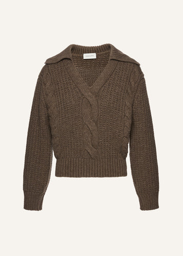 AW25 KNITWEAR 03 SWEATER BROWN