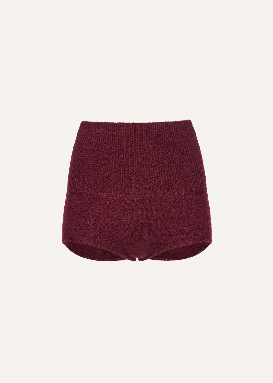 AW25 KNITWEAR 04 SHORTS BORDEAUX