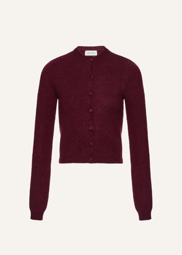 AW25 KNITWEAR 08 CARDIGAN BORDEAUX