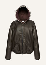 Load image into Gallery viewer, AW25 LEATHER 08 HOODIE BLACK
