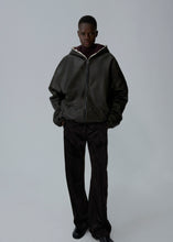 Load image into Gallery viewer, AW25 LEATHER 08 HOODIE BLACK
