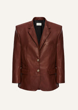 Load image into Gallery viewer, AW25 LEATHER 17 BLAZER BORDEAUX
