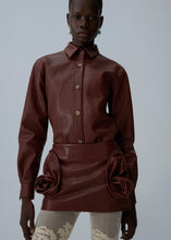 Load image into Gallery viewer, AW25 LEATHER 19 SHIRT BORDEAUX
