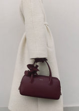 Load image into Gallery viewer, Brigitte bag in burgundy leather and silver
