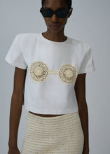 Load image into Gallery viewer, Crochet mini skirt in cream
