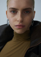 Load image into Gallery viewer, High-neck cupro maxi dress in beige
