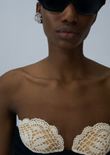 Load image into Gallery viewer, Lace-detail drop-waist maxi dress in black
