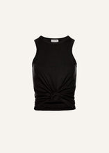 Load image into Gallery viewer, Knotted tank top in black
