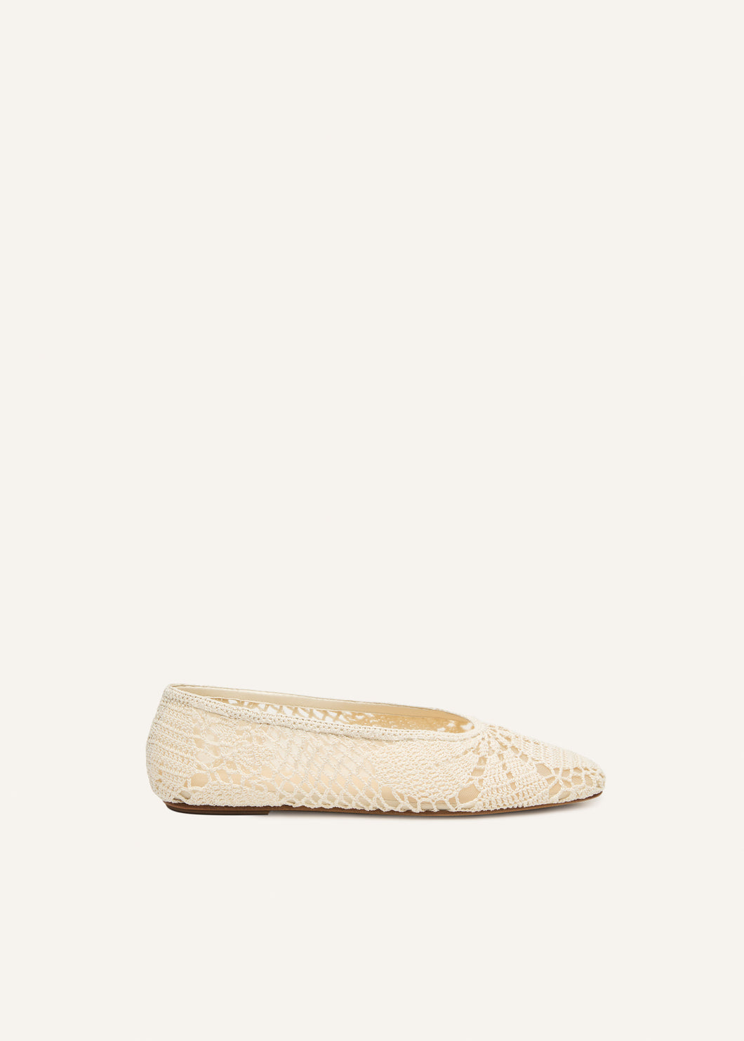 PF25 BALLET FLATS CROCHET CREAM