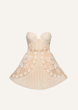 Load image into Gallery viewer, Crochet sweetheart mini dress in cream
