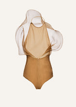 Load image into Gallery viewer, Silk organza bodysuit in beige
