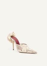 Load image into Gallery viewer, PF25 HEEL MULES CROCHET CREAM
