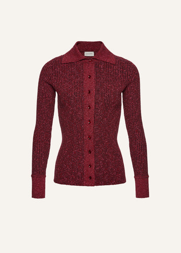 PF25 KNITWEAR 21 CARDIGAN BORDEAUX