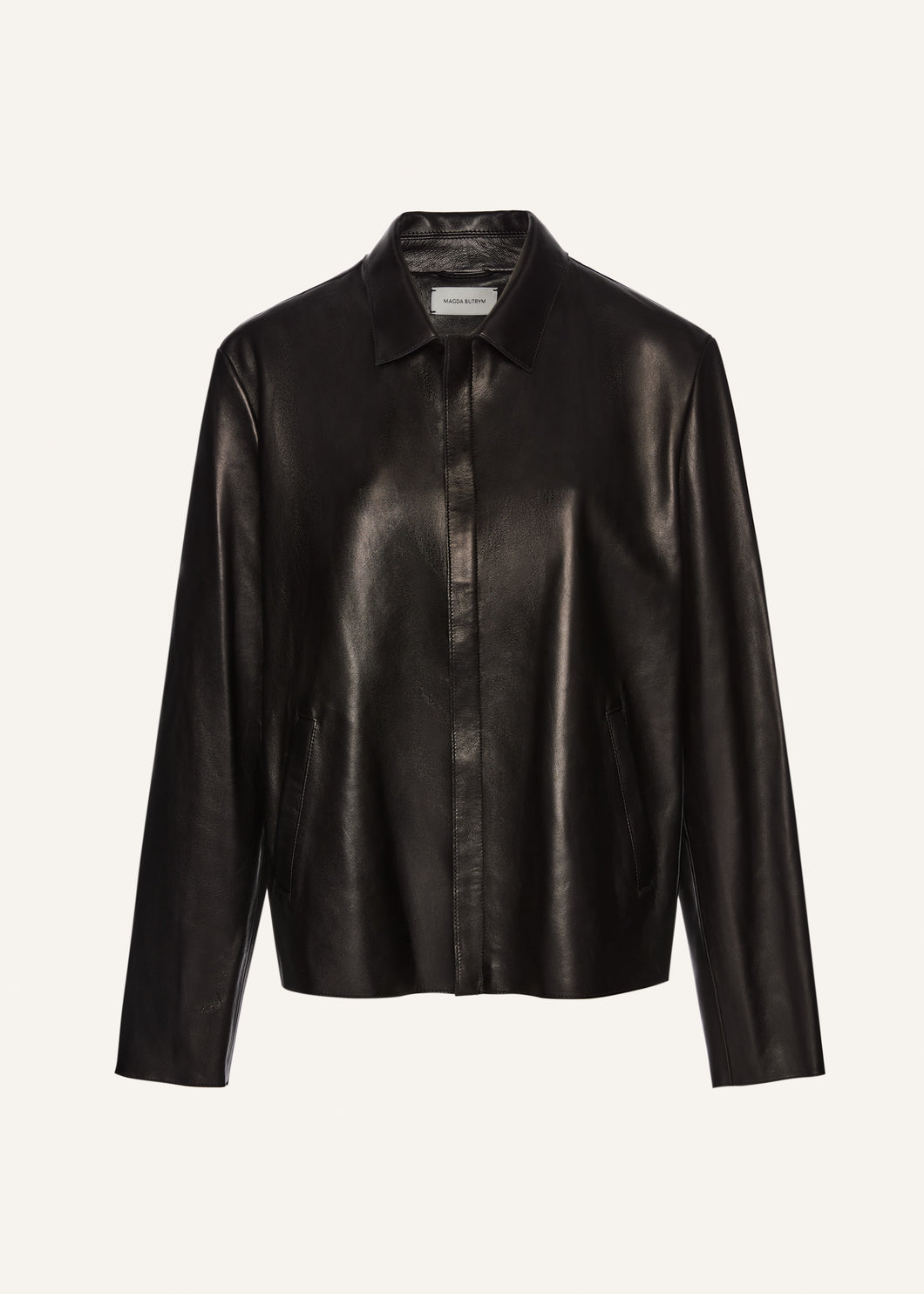 PF25 LEATHER 01 SHIRT BLACK