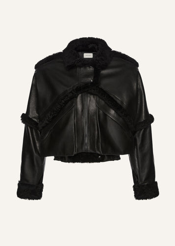 PF25 LEATHER 10 JACKET BLACK