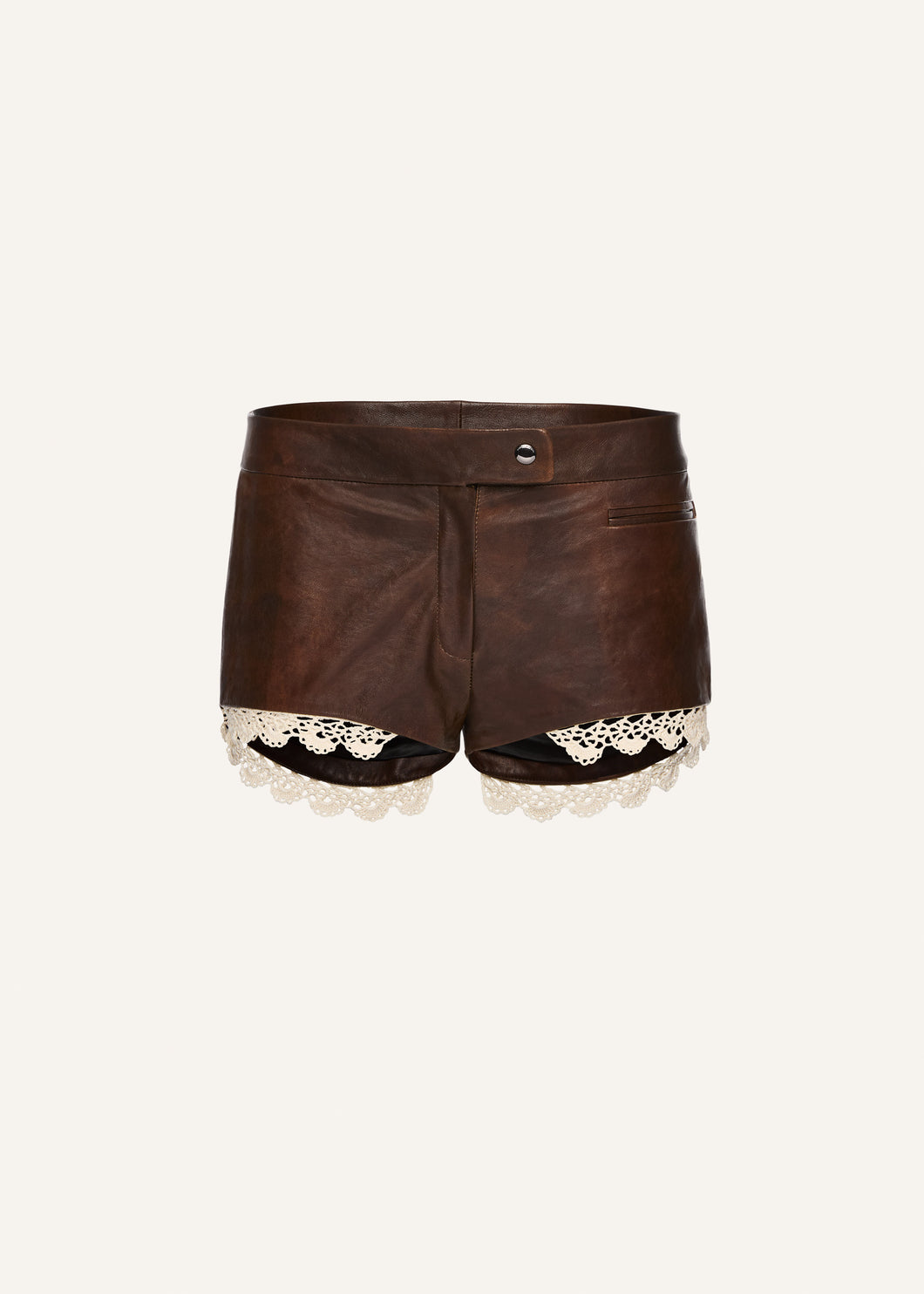 PF25 LEATHER 11 SHORTS BROWN