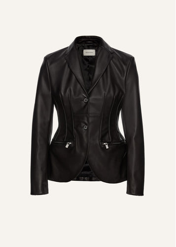 PF25 LEATHER 14 BLAZER BLACK