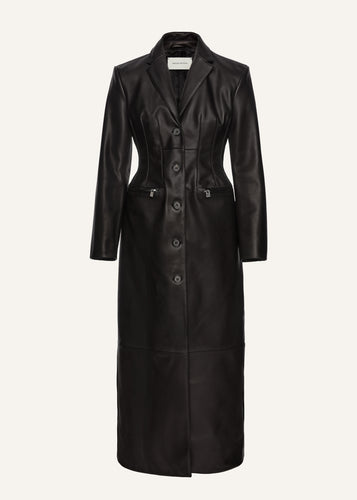 PF25 LEATHER 15 COAT BLACK