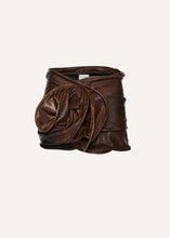 Load image into Gallery viewer, PF25 LEATHER 17 SKIRT BROWN

