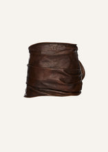 Load image into Gallery viewer, PF25 LEATHER 17 SKIRT BROWN
