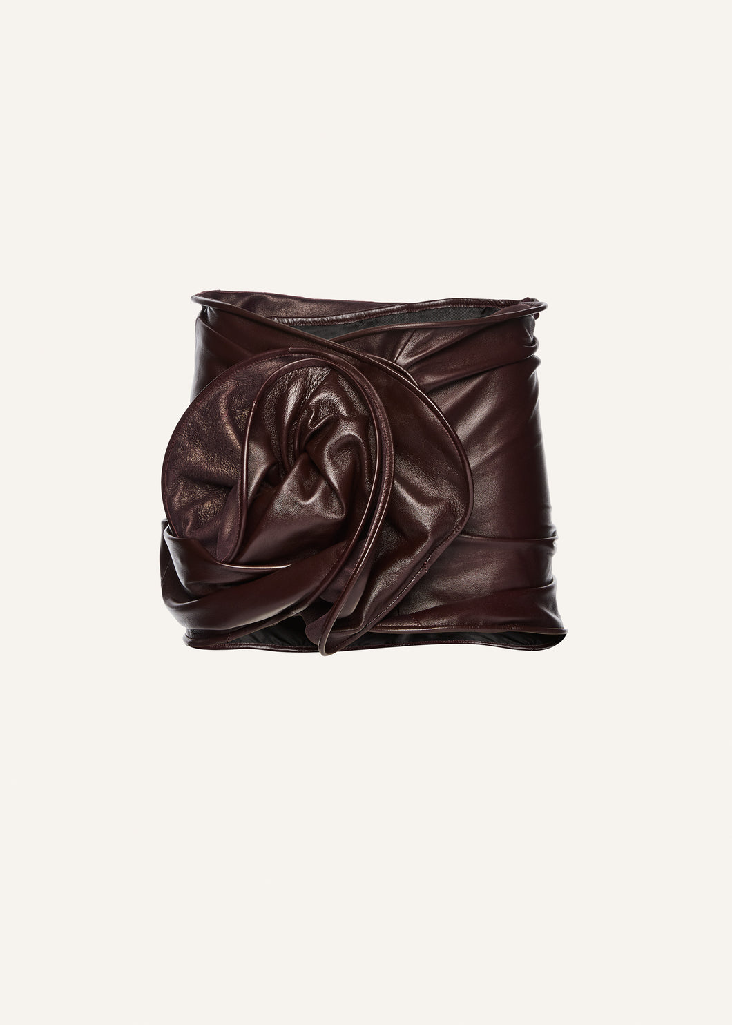 PF25 LEATHER 17 SKIRT BURGUNDY