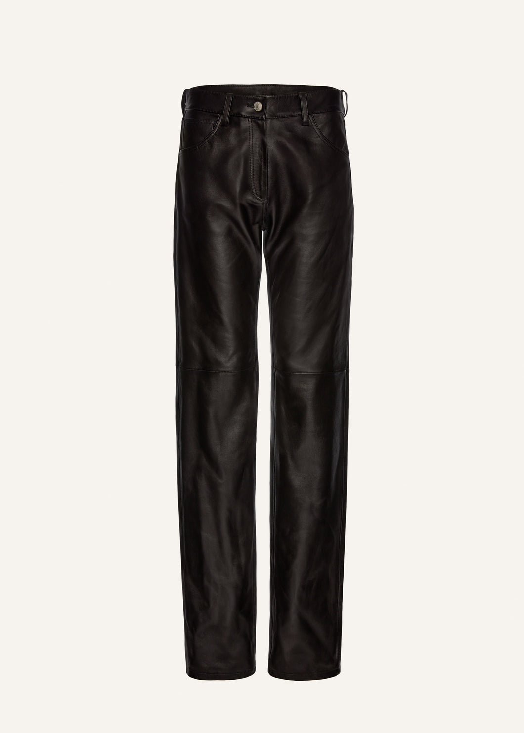PF25 LEATHER 18 PANTS BLACK