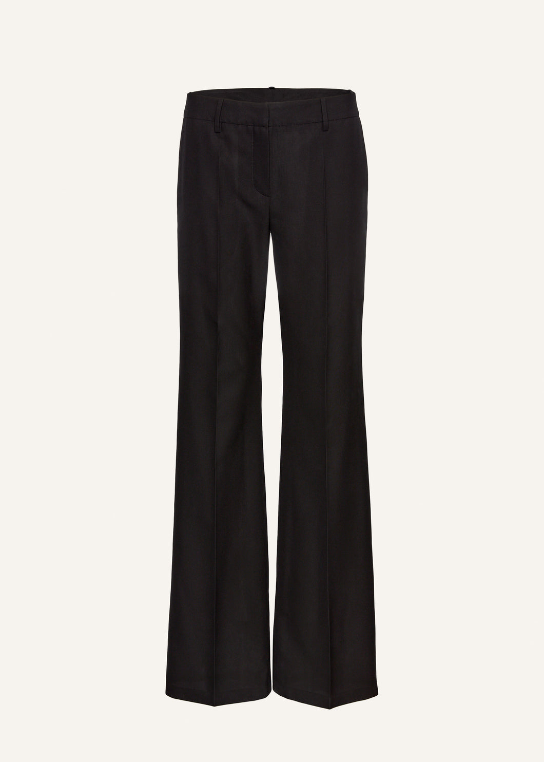 Front-pleat classic trousers in black