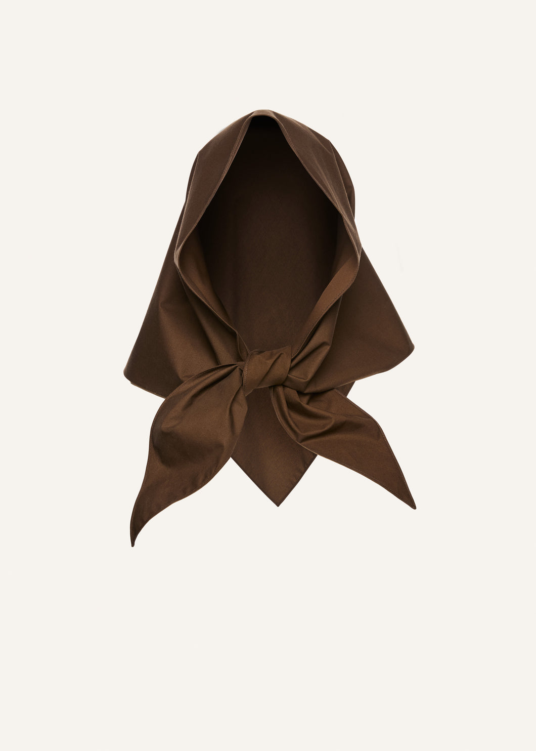Cotton head scarf in dark brown