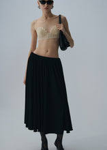 Load image into Gallery viewer, Sheer midi skirt in black
