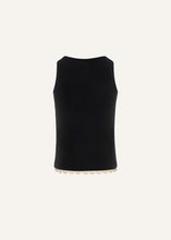 Load image into Gallery viewer, Lace-detail tank top in black

