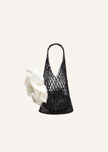 Load image into Gallery viewer, Small Devana bag cream flower in black
