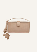Load image into Gallery viewer, Apolonia bag in beige suede with flower charm
