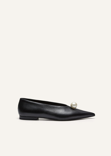 RE25 BALLET FLATS BLACK