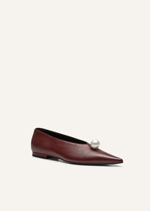 RE25 BALLET FLATS BURGUNDY