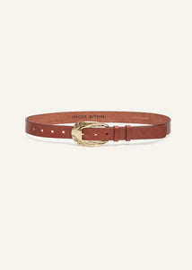 RE25 BELT 01 BROWN GOLD