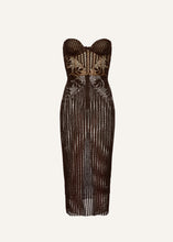 Load image into Gallery viewer, SS25 CROCHET 01 DRESS BROWN
