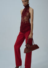 Load image into Gallery viewer, SS25 CROCHET 02 TOP BORDEAUX
