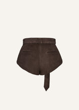 Load image into Gallery viewer, SS25 LEATHER 04 SHORTS BROWN SUEDE
