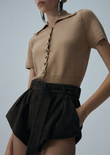 Load image into Gallery viewer, SS25 LEATHER 04 SHORTS BROWN SUEDE
