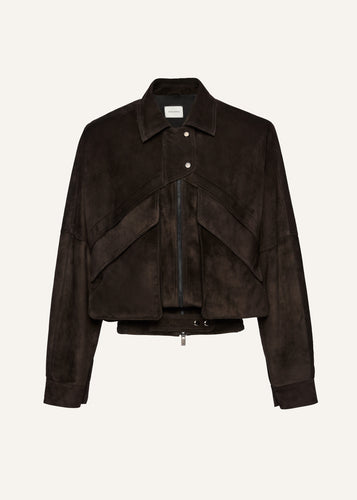 SS25 LEATHER 10 JACKET BROWN SUEDE