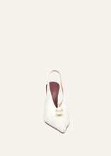 Load image into Gallery viewer, SS25 SLINGBACK SATIN CREAM PEARL
